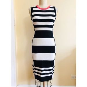 Karen Millen Contrast Stripe Knit Dress